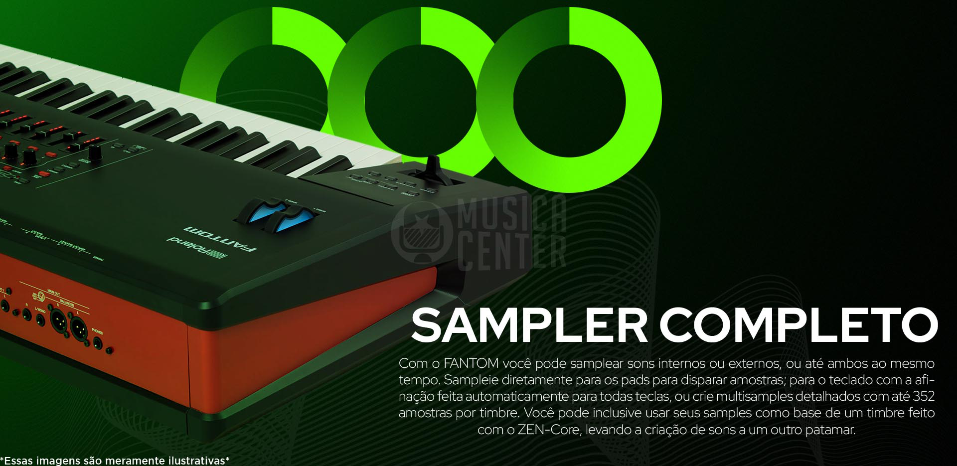 Sintetizador Workstation Roland FANTOM possui um sampler completo