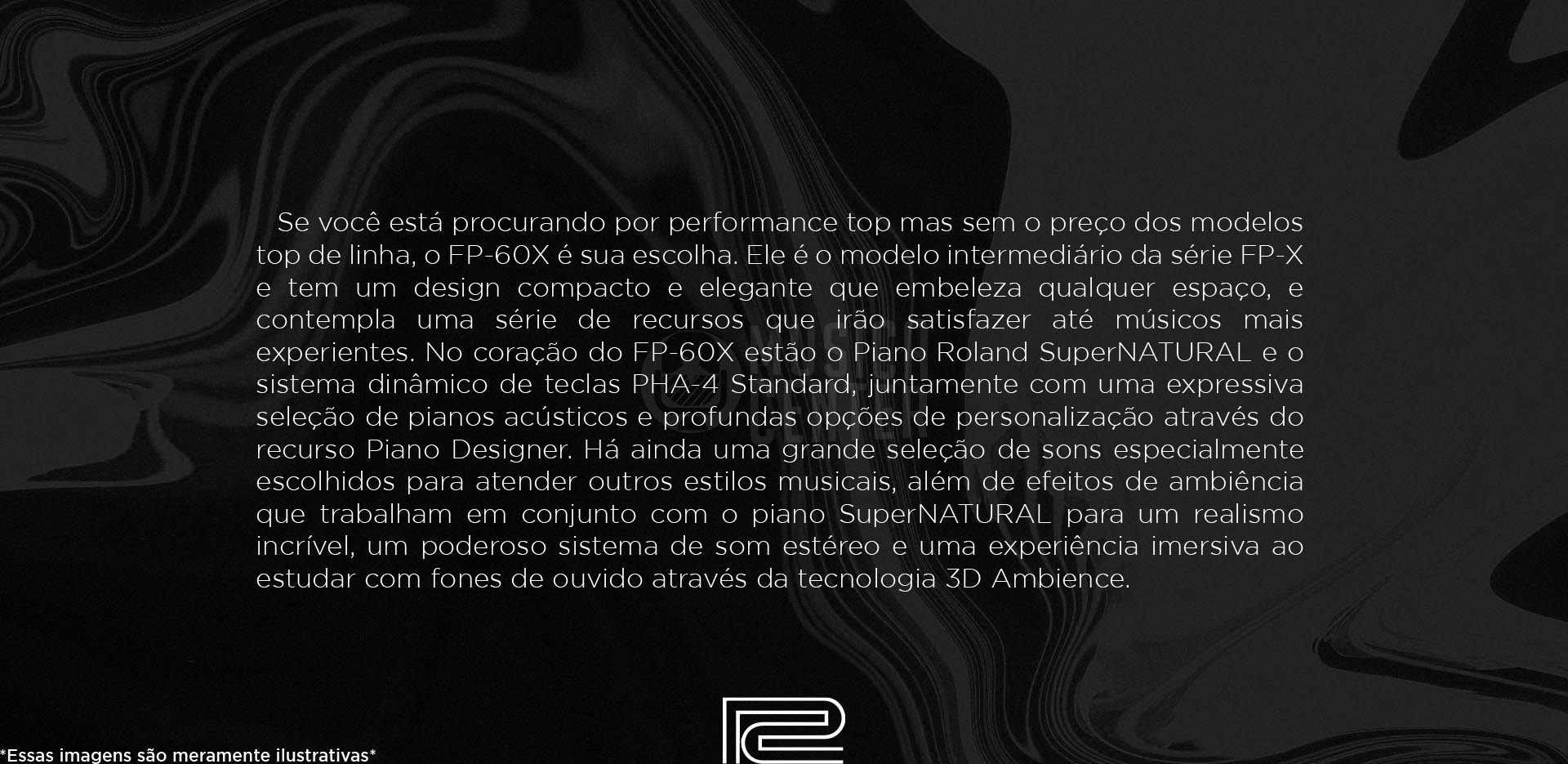 Descrição detalhada do Piano Digital Roland FP-60X