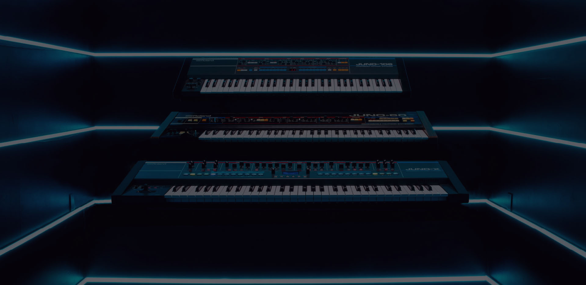 Teclados Roland JUNO-106, JUNO-60 e JUNO-X 
