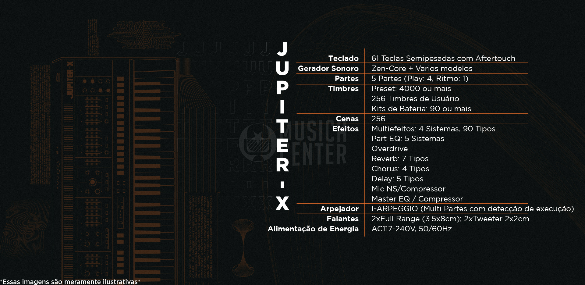 Sintetizador Roland JUPITER-X e JUPITER-Xm