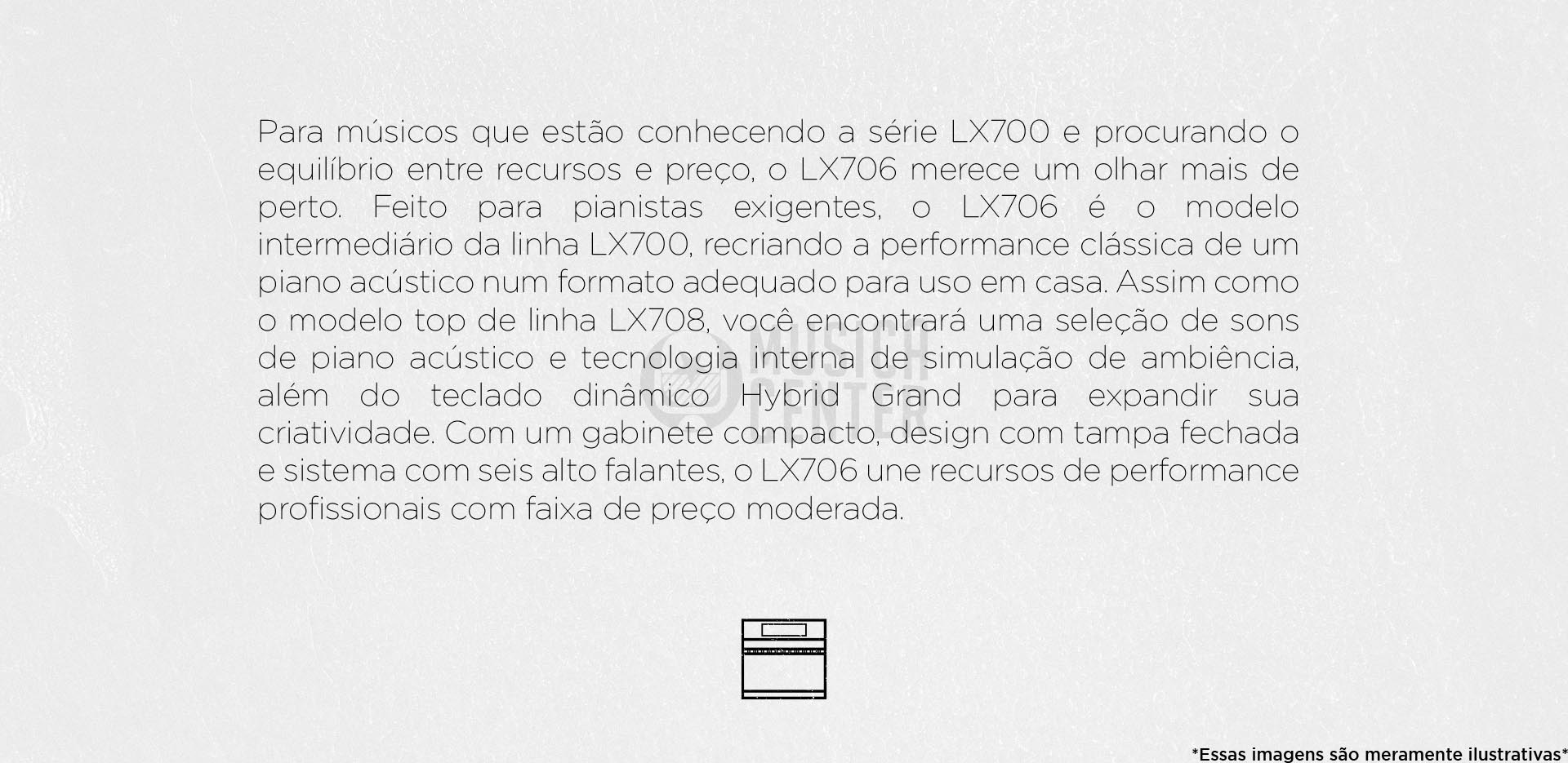 Descrição do Piano Vertical Premium Roland LX706