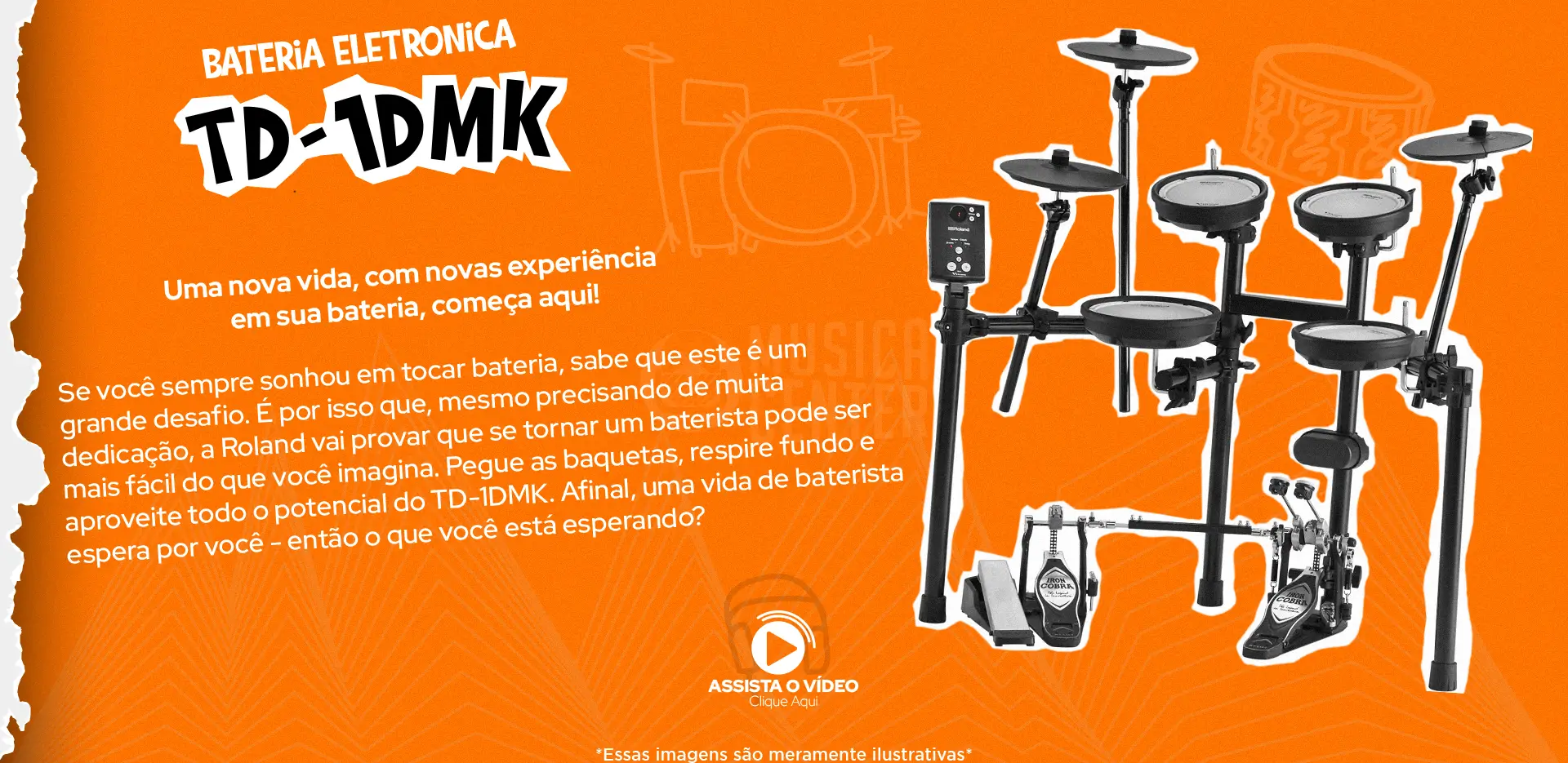 Bateria Eletronica Roland TD-1DMK para qualquer um que quer tocar bateria.